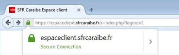 image authentification Espace client SFR sous Firefox